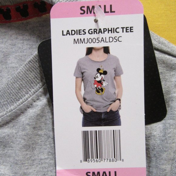 Disney Minnie Mouse Women's Adult Graphic Tee T-Shirt Size LARGE RUNS SMALL - Picture 6 of 7
